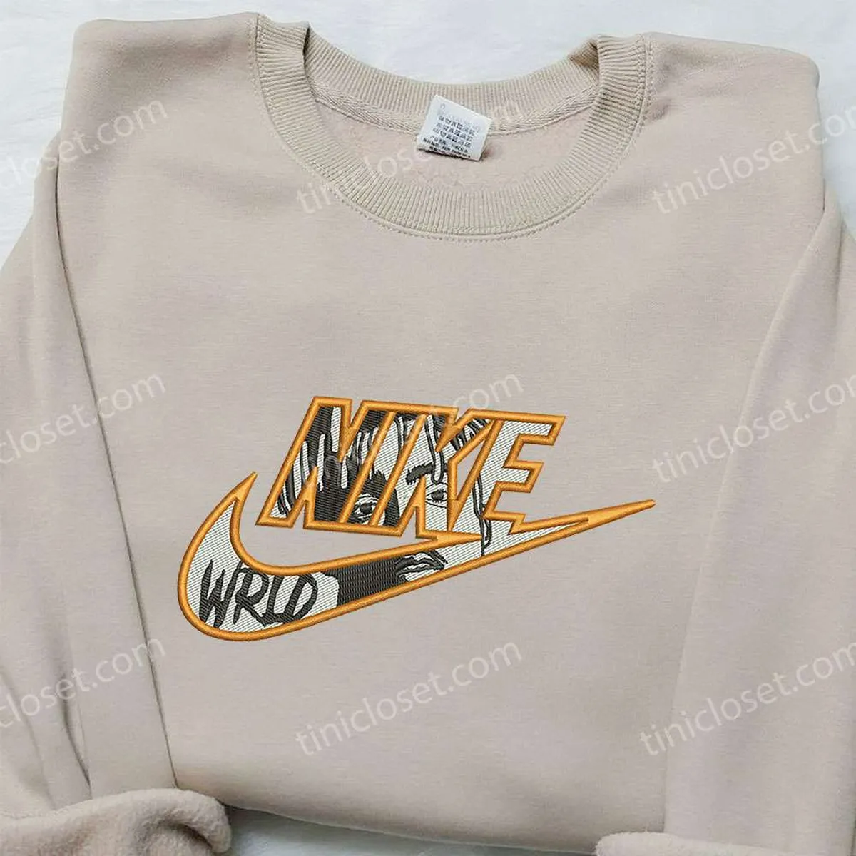 Juice WRLD x Nike Embroidered Hoodie, Celebrity Embroidered Shirt, Nike Inspired Embroidered Shirt