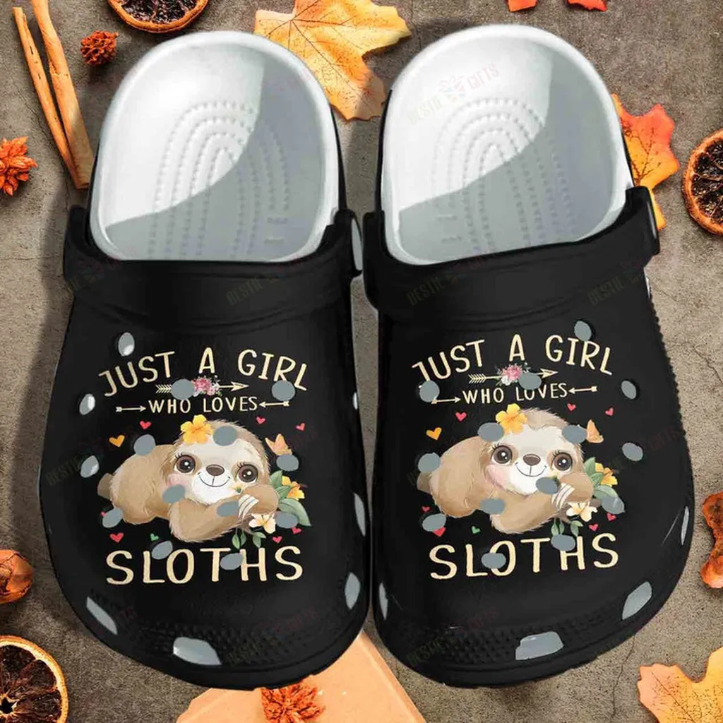 Just A Girl Who Loves Sloths Sloth Lover Girls Crocs Classic Clogs