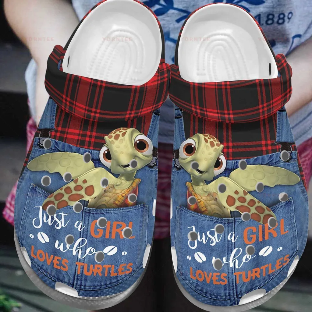 Just Love Turtles Jean 6 Gift For Lover Rubber Crocs Clog