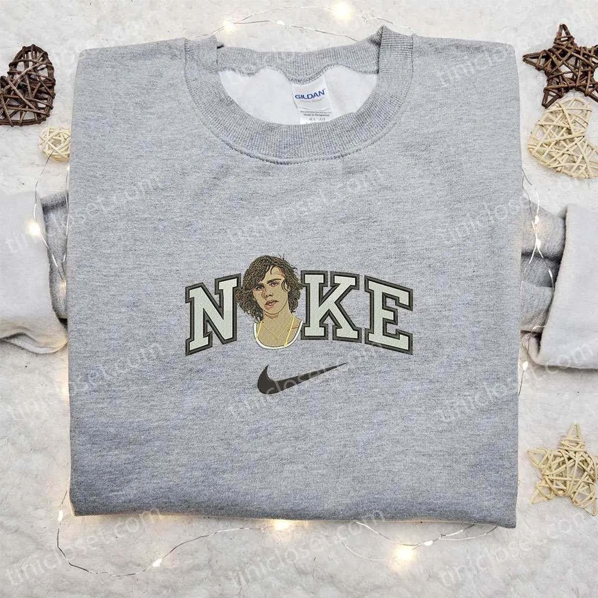 Justin Bieber x Nike Embroidered Sweatshirt, Celebrity Embroidered Shirt, Best Birthday Gift Ideas for Family