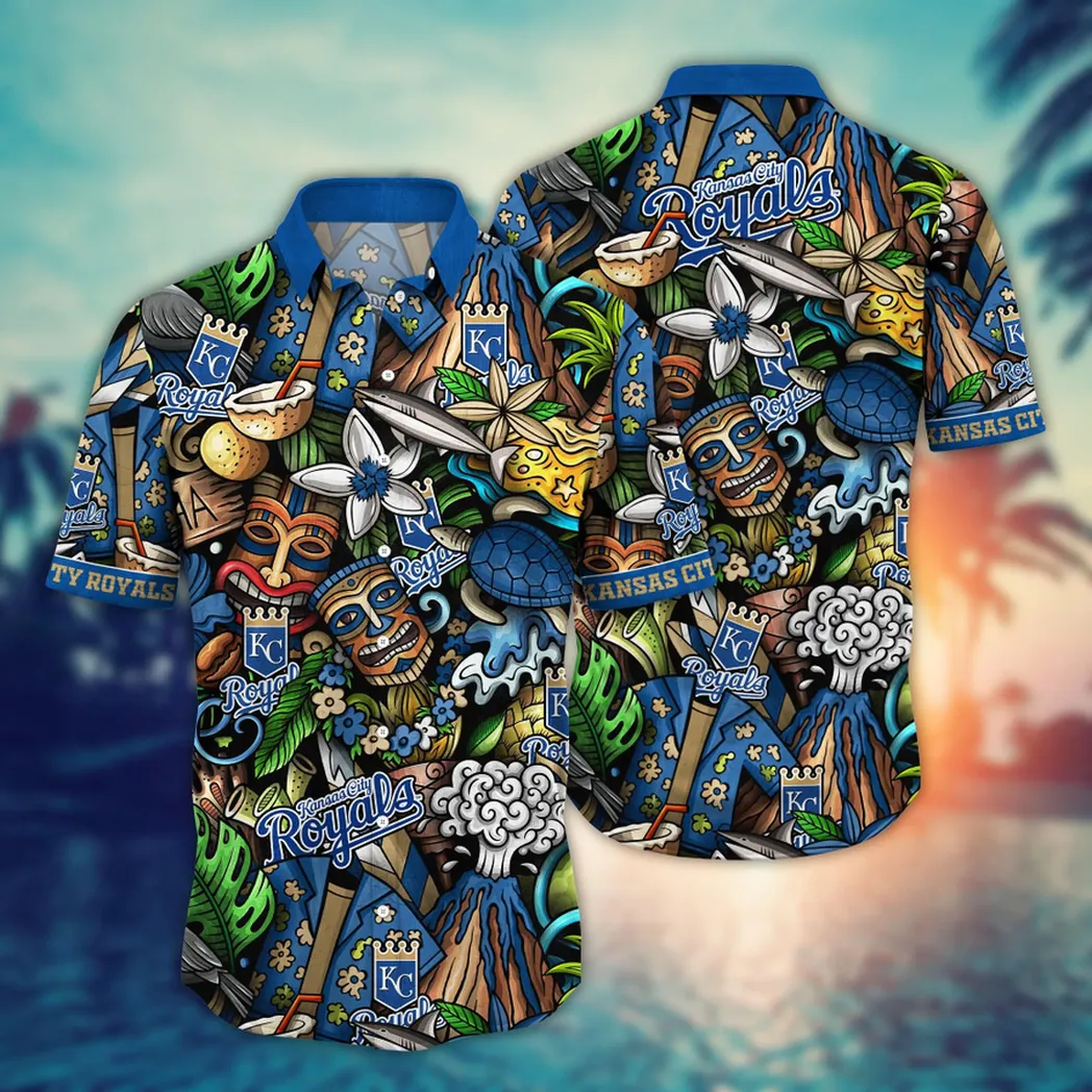 Kansas City Royals MLB Flower Aloha Hawaiian Shirt, Custom Summer Football Shirts VPHWA2451152714