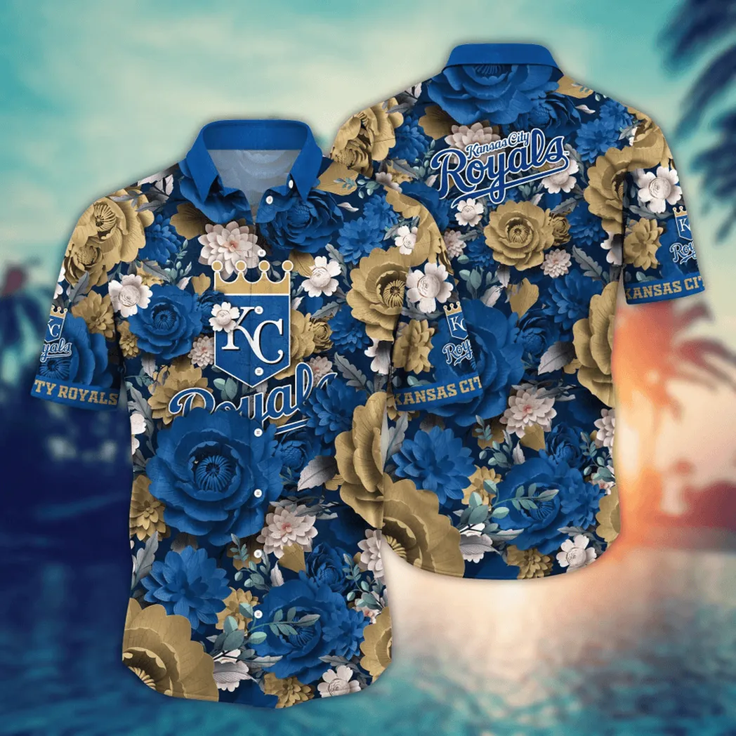 Kansas City Royals MLB Flower Aloha Hawaiian Shirt, Custom Summer Football Shirts VPHWA2451154872