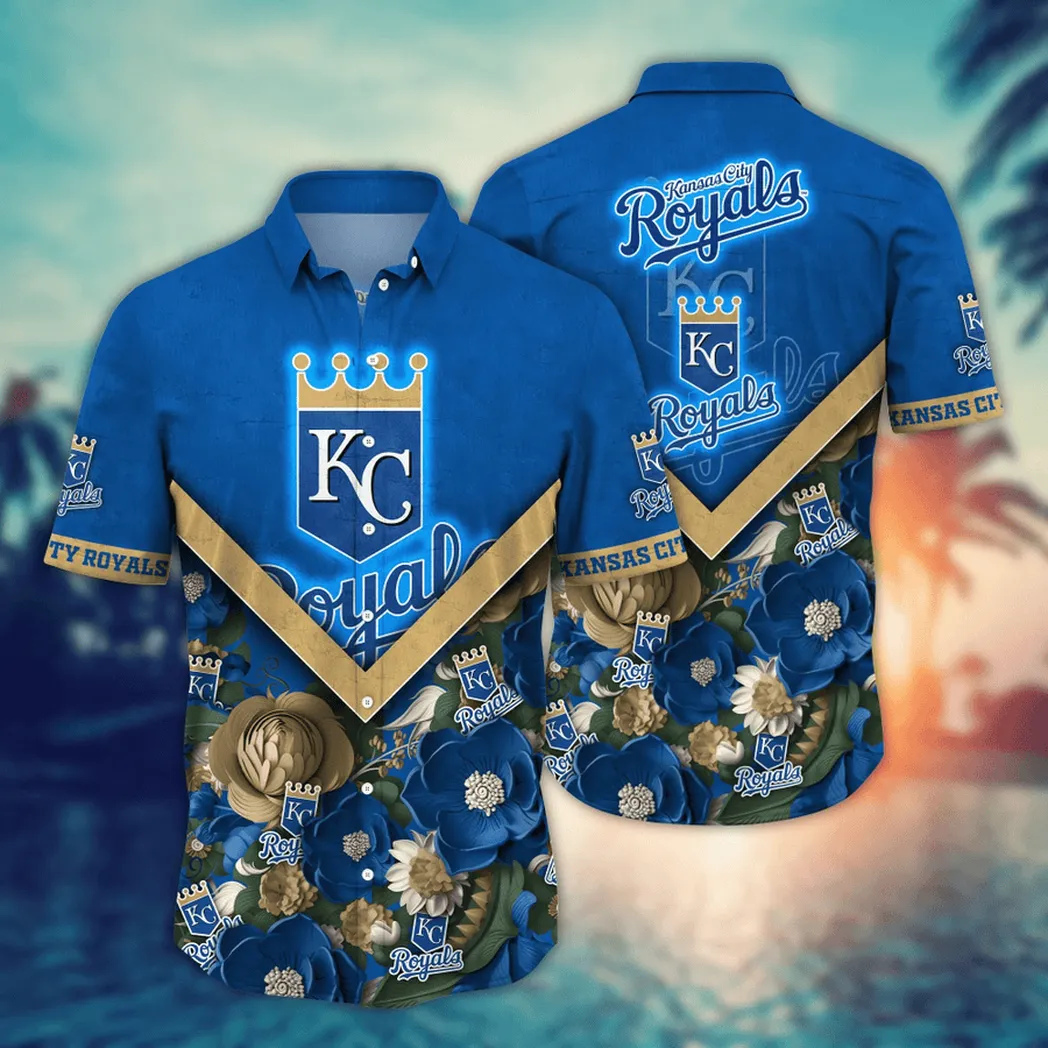 Kansas City Royals MLB Flower Aloha Hawaiian Shirt, Custom Summer Football Shirts VPHWA2451154928