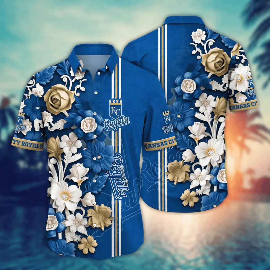 Kansas City Royals MLB Flower Aloha Hawaiian Shirt, Summer Football Shirts VPHWA2451155005