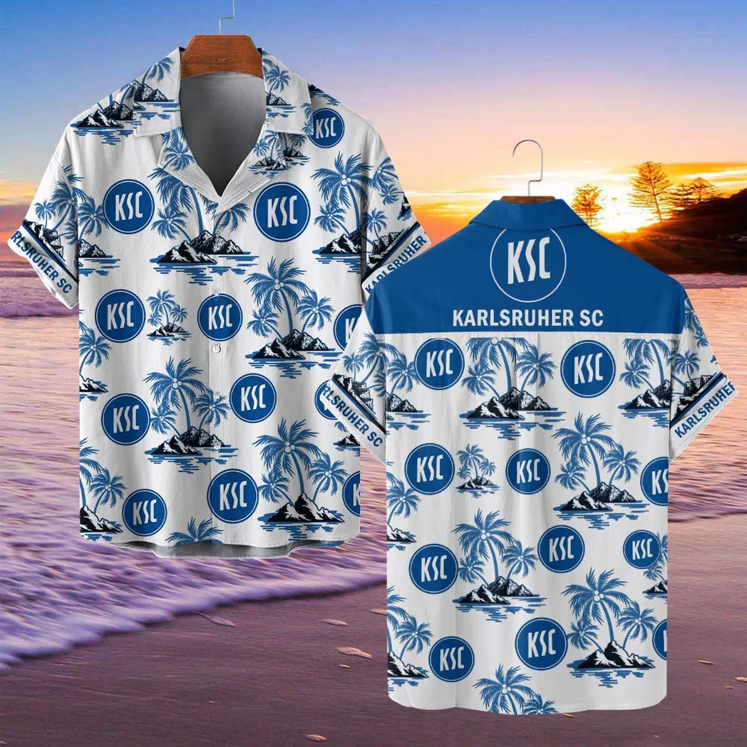 Karlsruher SC Hawaiian Shirt Style Classic Oversized Hawaiian, Unisex Hawaiian Shirt Trending Summer