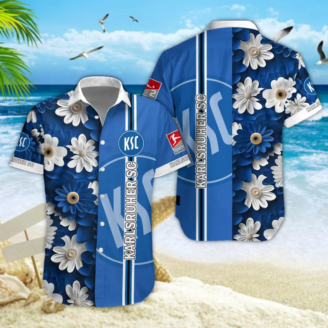 Karlsruher SC Hawaiian Shirt Style Classic Oversized Hawaiian