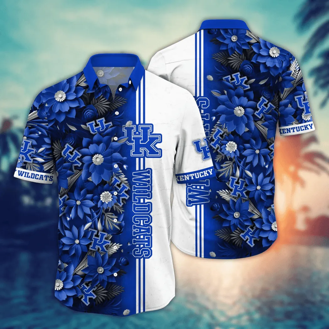 Kentucky Wildcats NCAA Flower Aloha Hawaiian Shirt, Custom Summer Football Shirts VPHWA2451153234