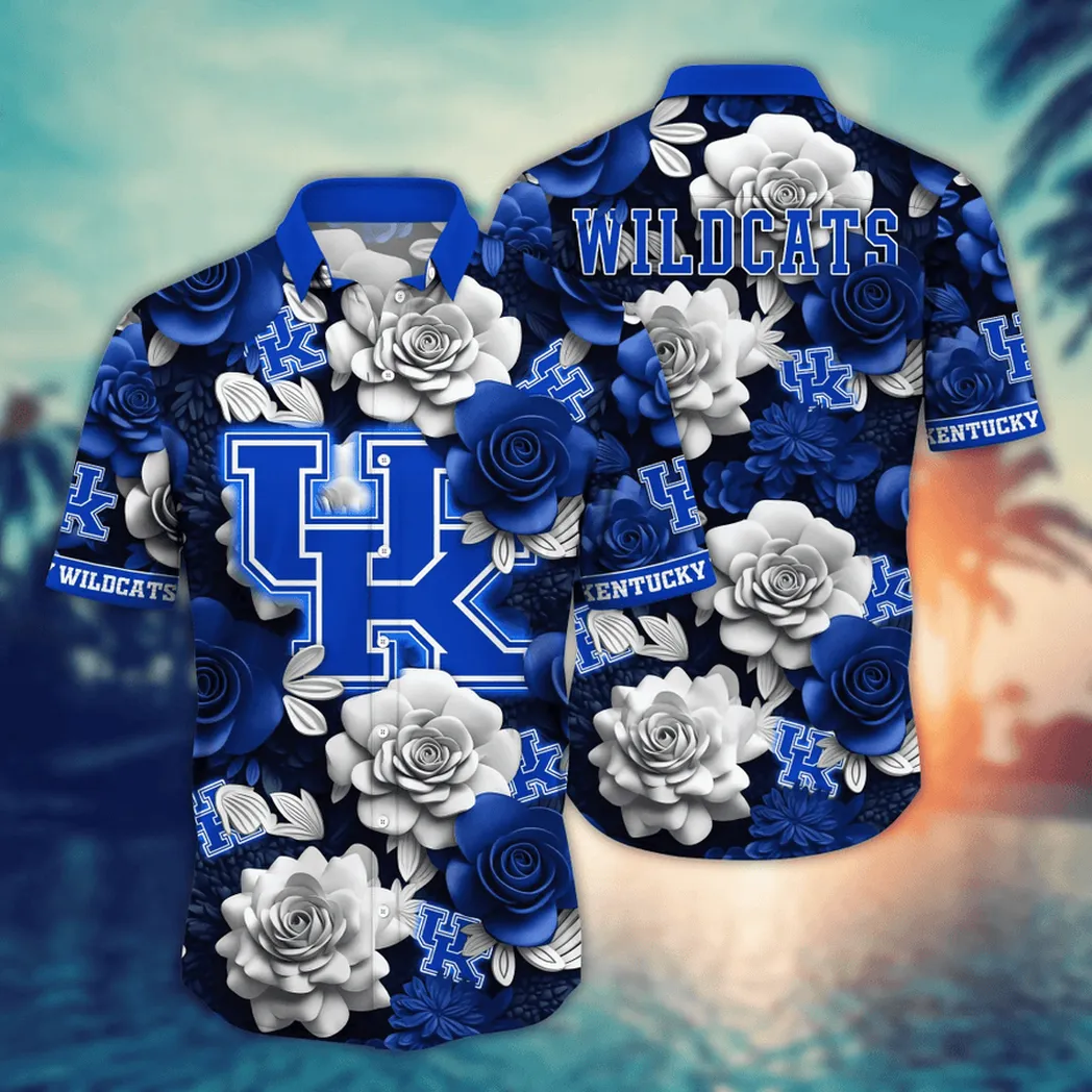 Kentucky Wildcats NCAA Flower Aloha Hawaiian Shirt, Summer Football Shirts VPHWA2451153880