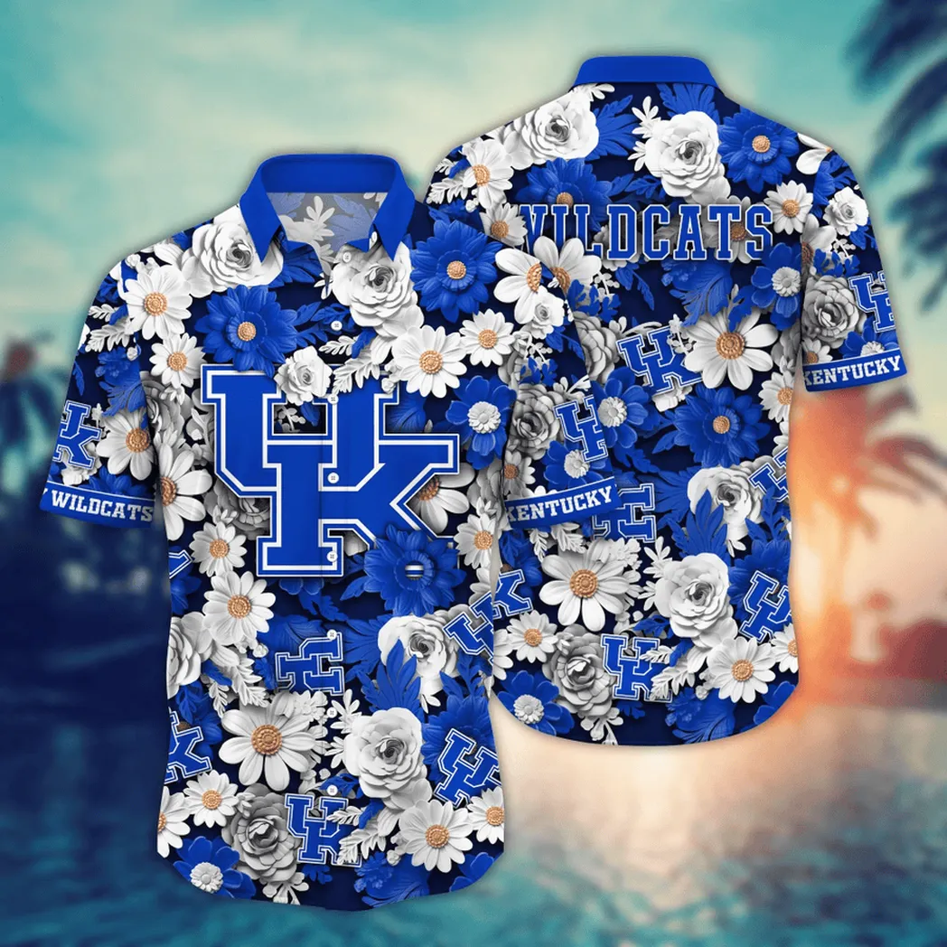 Kentucky Wildcats NCAA Flower Aloha Hawaiian Shirt, Summer Football Shirts VPHWA2451153922