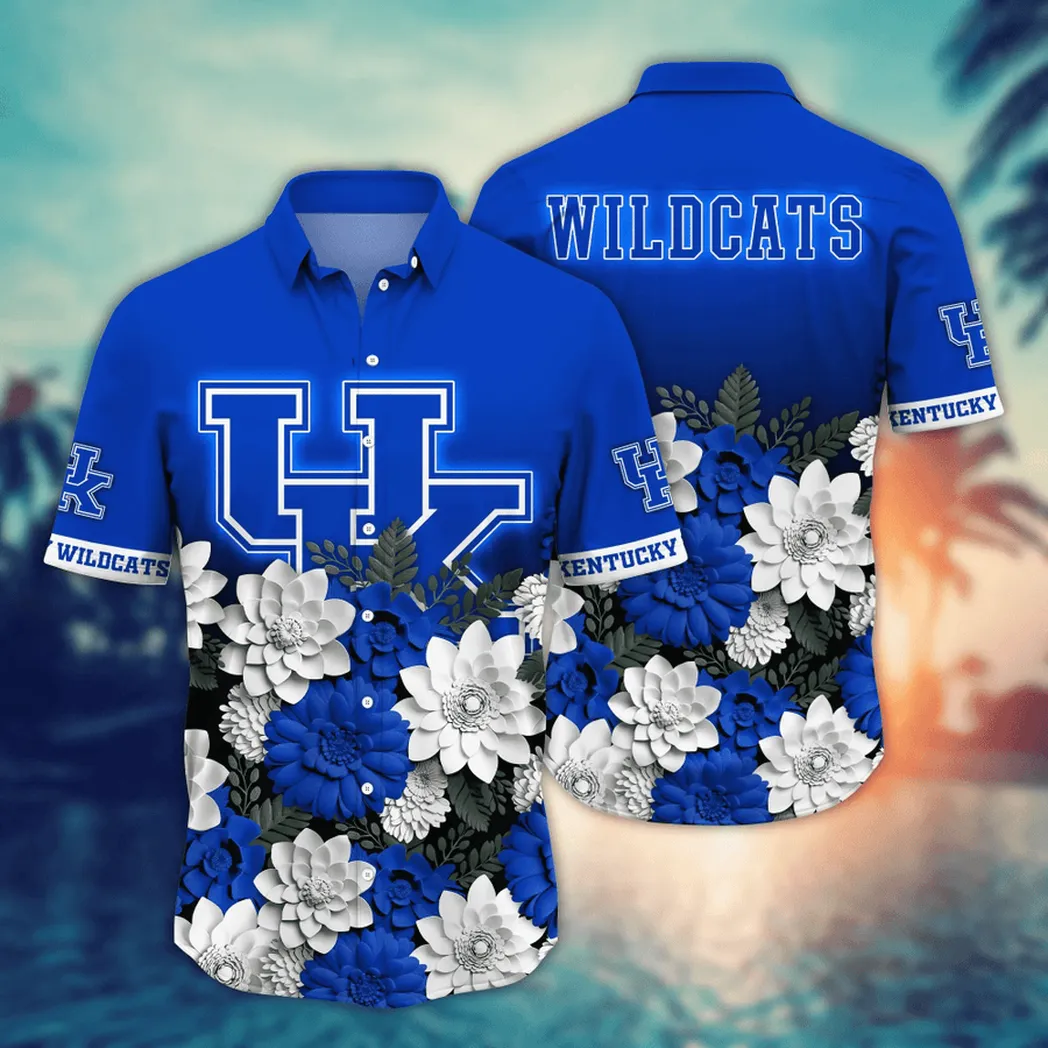 Kentucky Wildcats NCAA Flower Aloha Hawaiian Shirt, Summer Football Shirts VPHWA2451155071