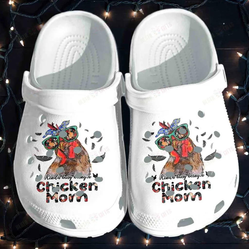 Kinda Busy Being A Chicken Mom Crocs Classic Clogs