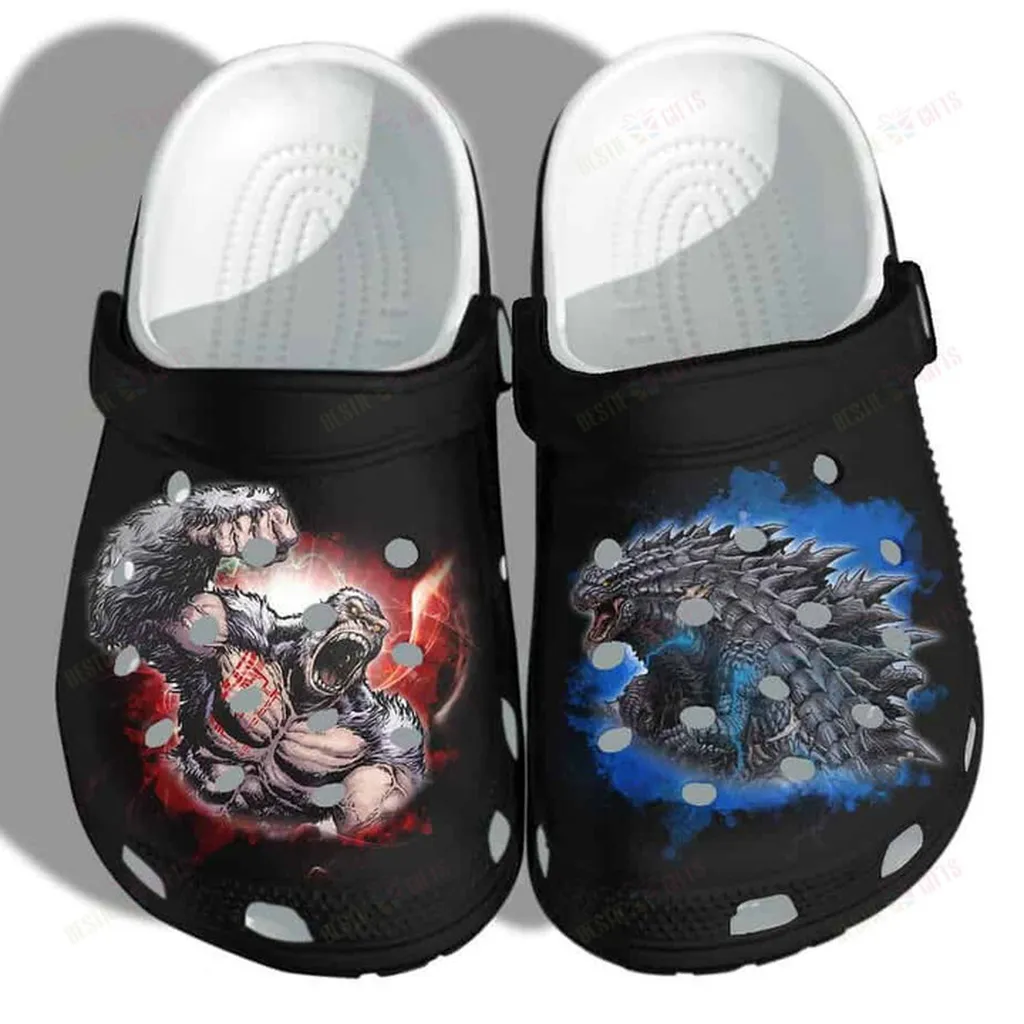 King Monster Godzilla Kong Monster Crocs Classic Clogs