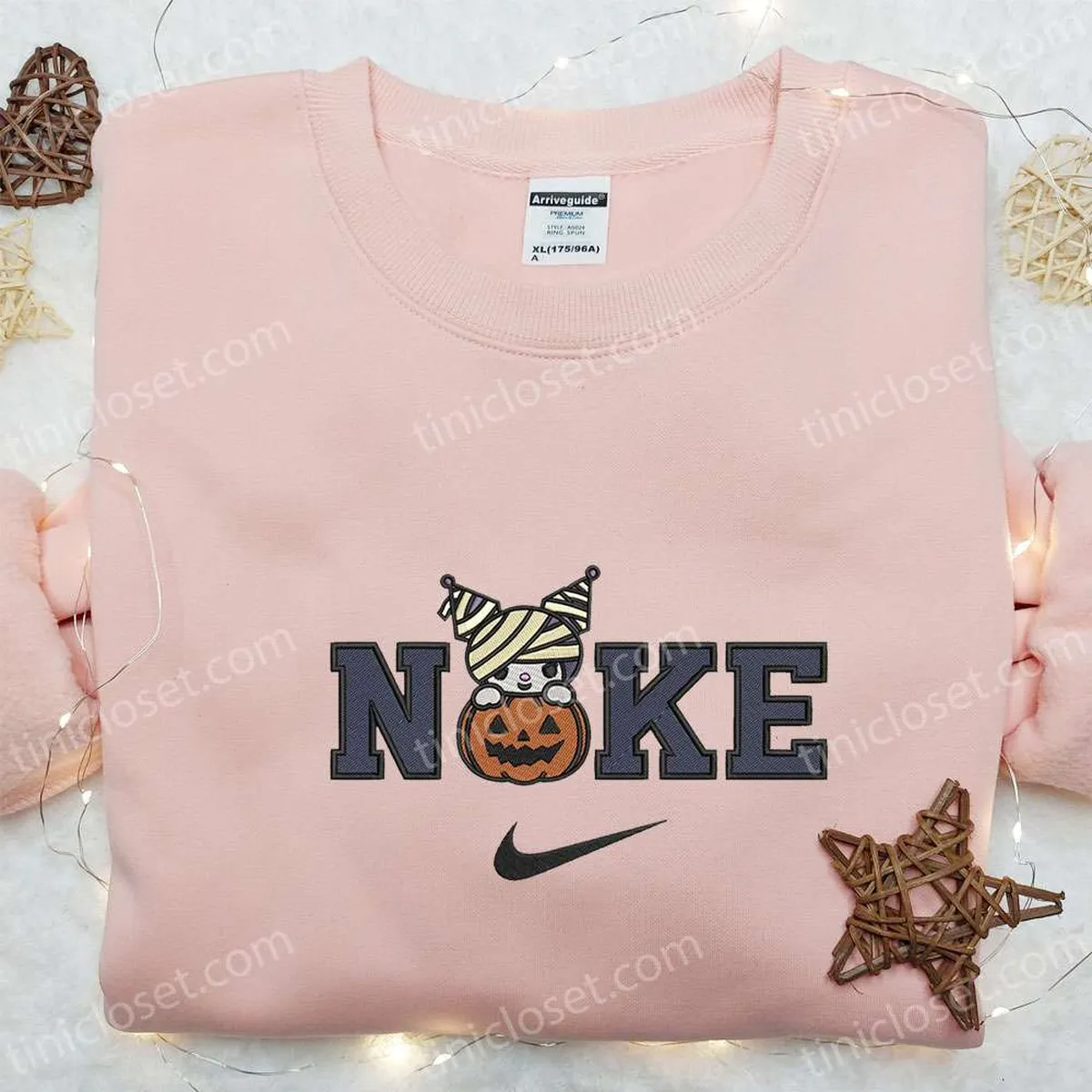 Kuromi Mummy x Nike Embroidered Sweatshirt, Nike Inspired Embroidered Shirt, The Best Halloween Gift