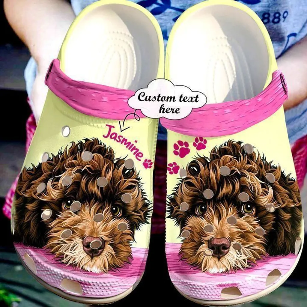 Labradoodle Personalized Fur Baby Crocs Classic Clogs