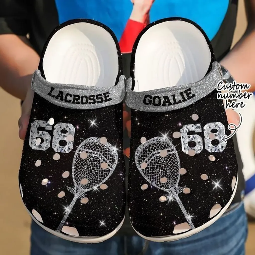 Lacrosse Personalized Goalie Diamond Crocs Classic Clogs