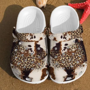 Leopard Glitter Fur Cheetah For Men And Women Gift For Fan Classic Water Rubber Crocs Clog