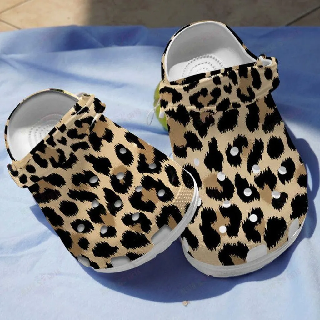 Leopard Print Crocs Classic Clogs