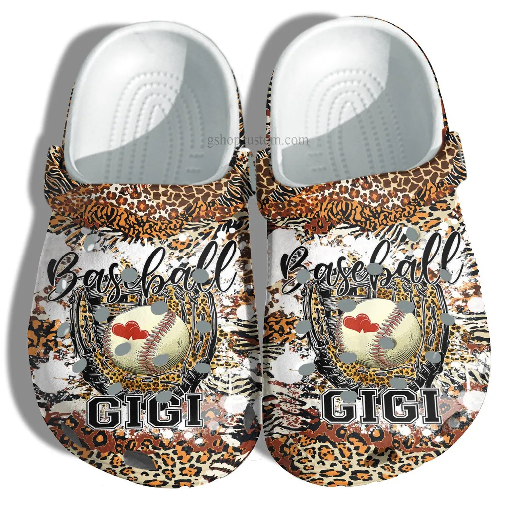 Leopard Skin Baseball Gigi Crocs