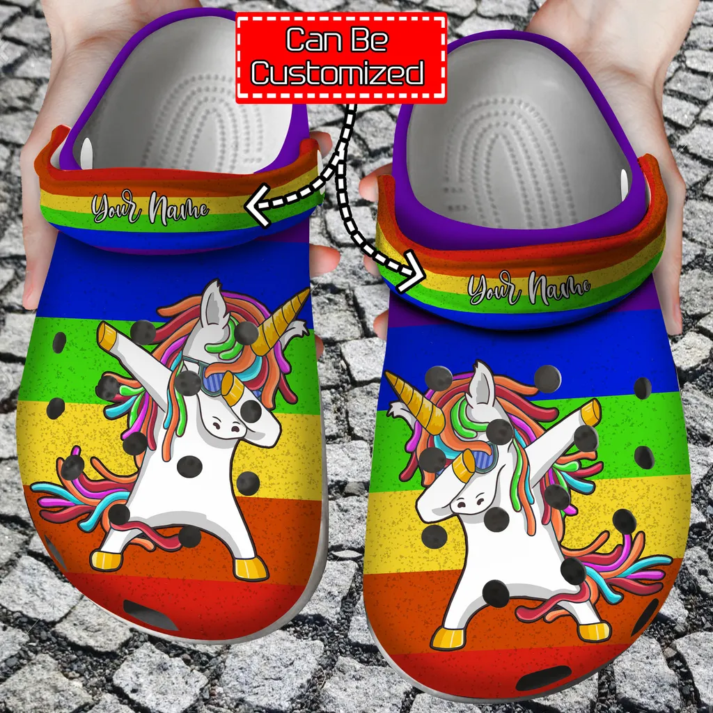 LGBT Crocs Unicorn Rainbow Croc Style Clog