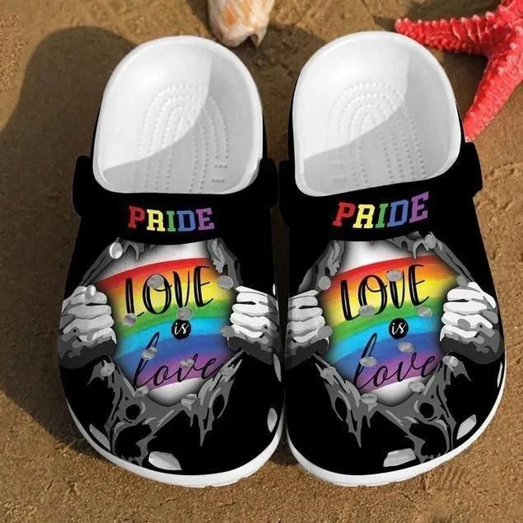 Lgbt Pride Love Is Love Crocs Lgbt Pride Crocs Rainbow Lgbt Crocs Rubber Crocs Clog