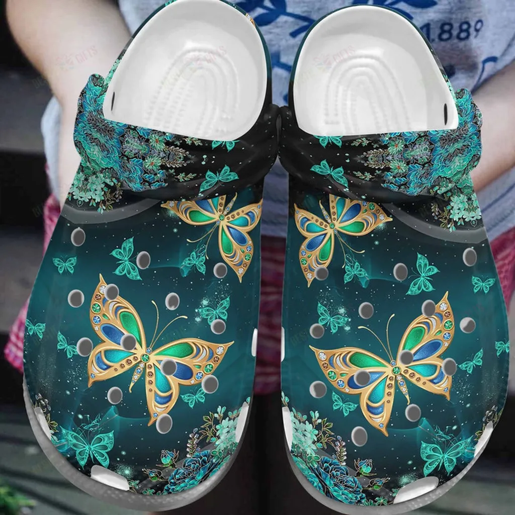 Lighting Butterful Magical Butterflies Crocs Classic Clogs