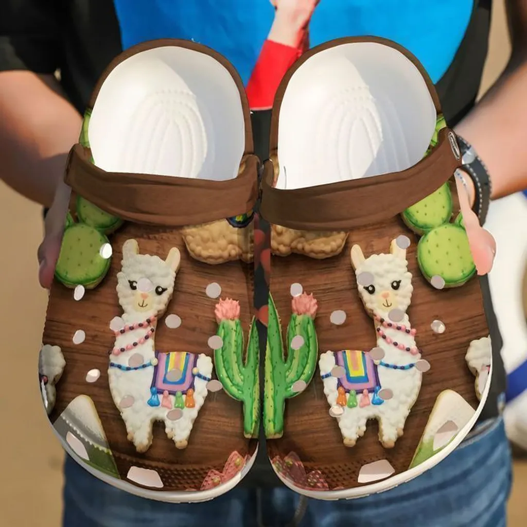 Llama Cookie Crocs Classic Clogs