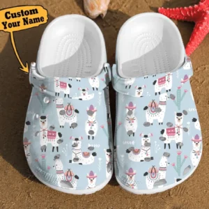 Llama Crocs - Llama Pattern Alpaca Gift For Lovers Comfortable Summer Clog