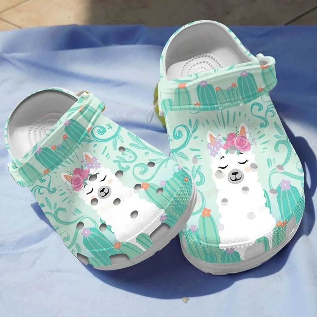 Llama Flora Crocs, Personalized Crocs Classic Clogs