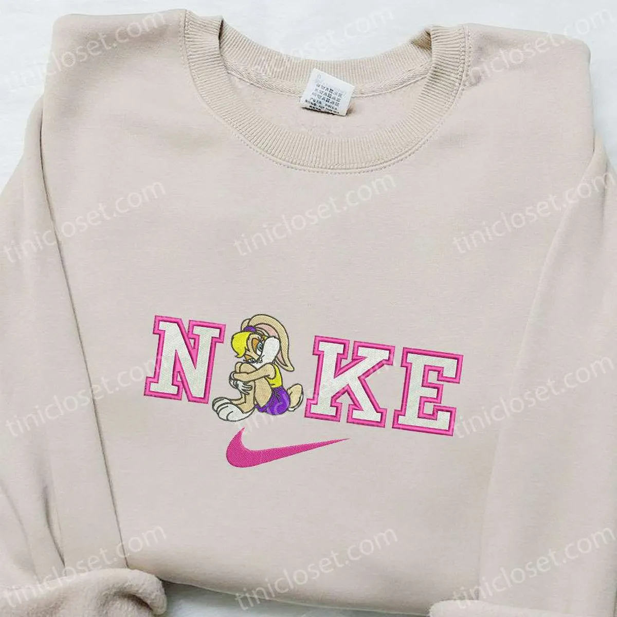 Lola x Nike Cartoon Embroidered Sweatshirt, Disney Characters Embroidered Hoodie, Best Birthday Gift Ideas