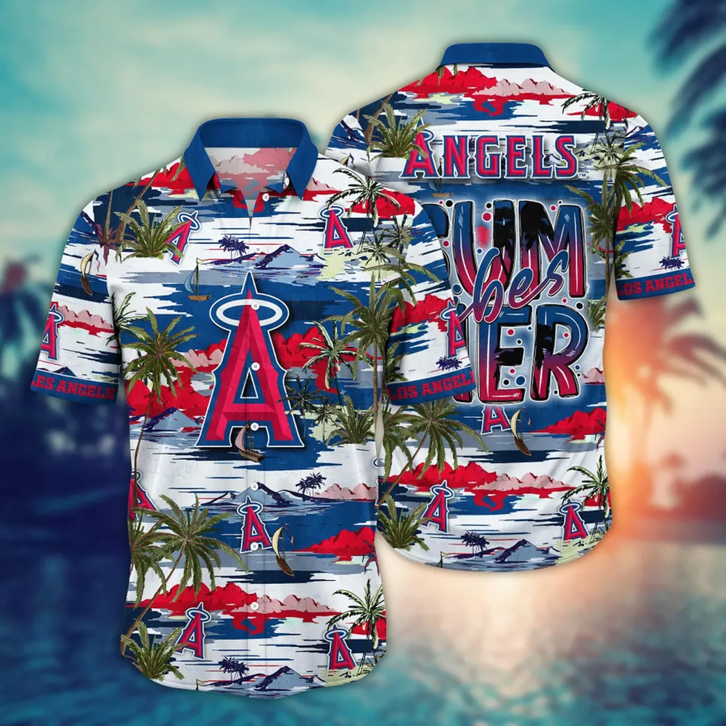 Los Angeles Angels MLB Flower Aloha Hawaiian Shirt, Summer Football Shirts VPHWA2451152606