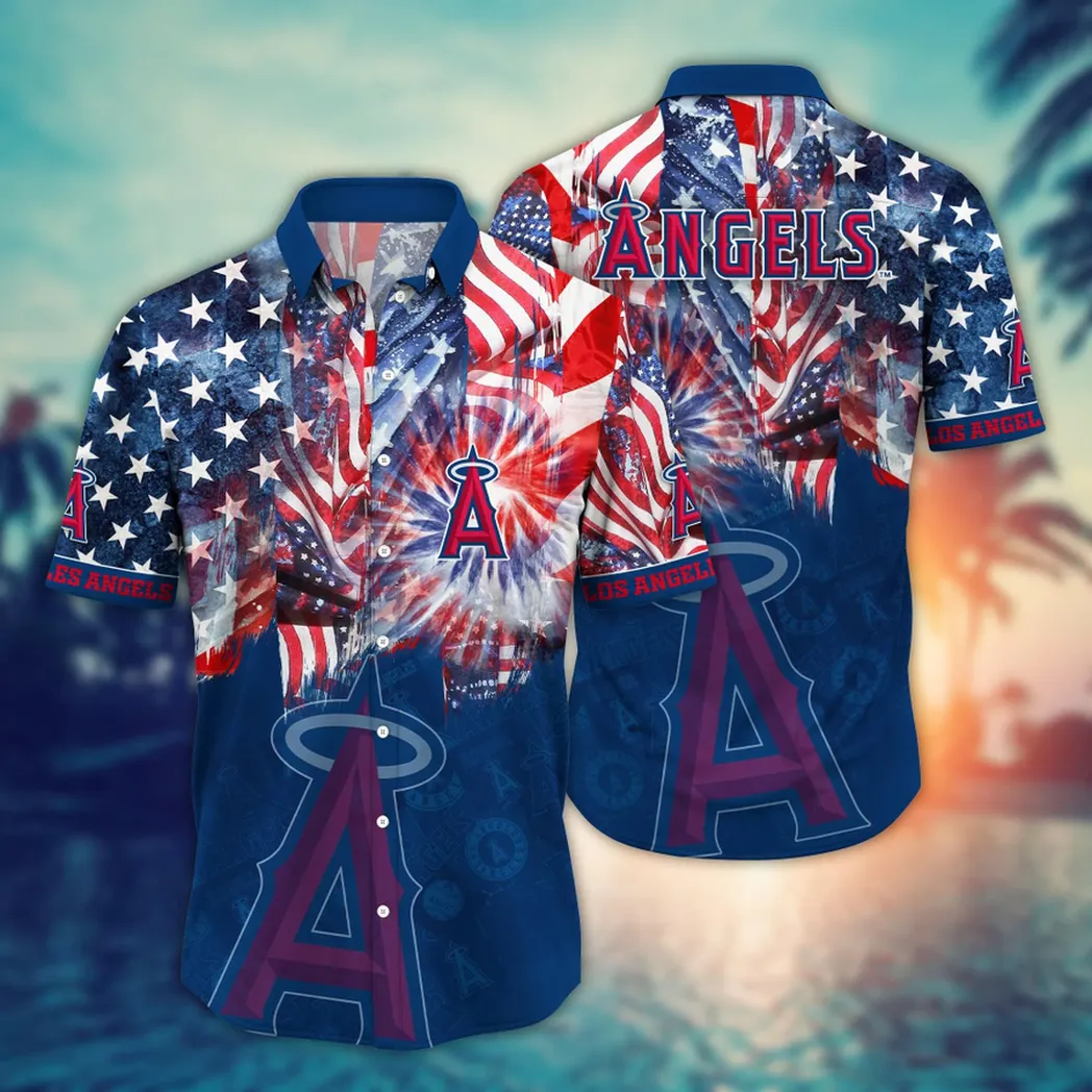 Los Angeles Angels MLB Flower Aloha Hawaiian Shirt, Summer Football Shirts VPHWA2451152683