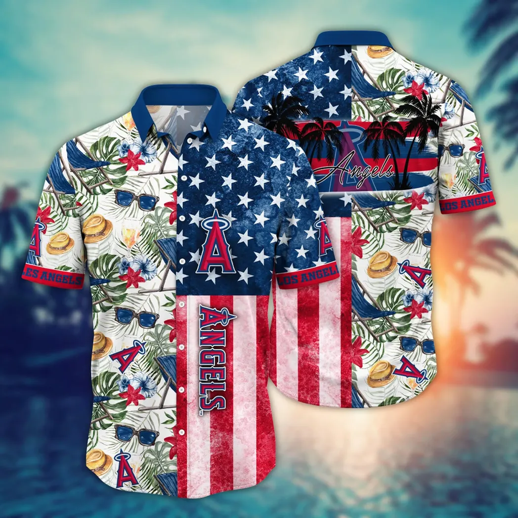 Los Angeles Angels MLB Flower Aloha Hawaiian Shirt, Summer Football Shirts VPHWA2451152825