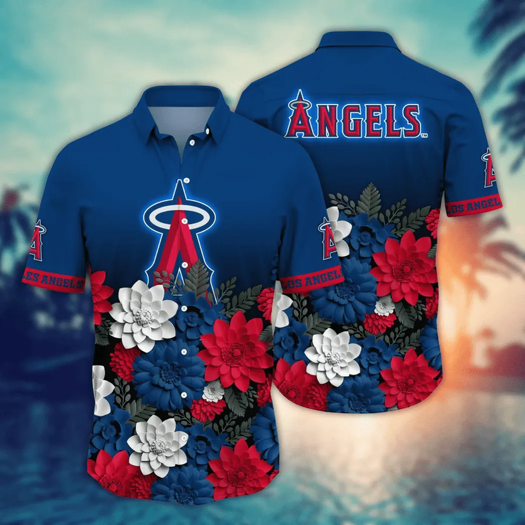 Los Angeles Angels MLB Flower Aloha Hawaiian Shirt, Summer Football Shirts VPHWA2451154829