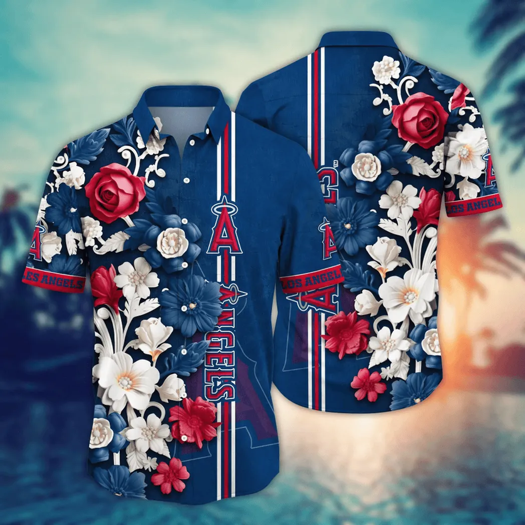 Los Angeles Angels MLB Flower Aloha Hawaiian Shirt, Summer Football Shirts VPHWA2451154960