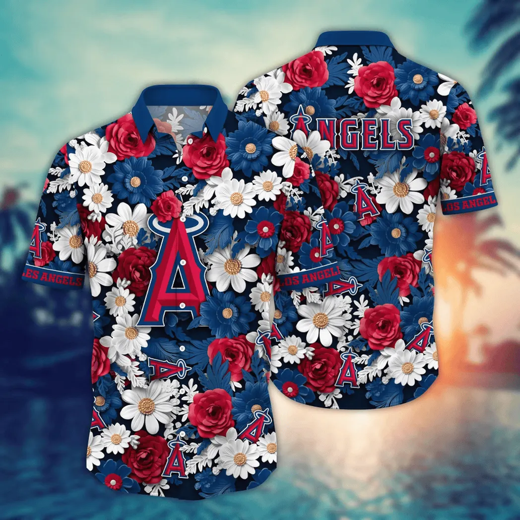 Los Angeles Angels MLB Flower Aloha Hawaiian Shirt, Summer Football Shirts VPHWA2451154966