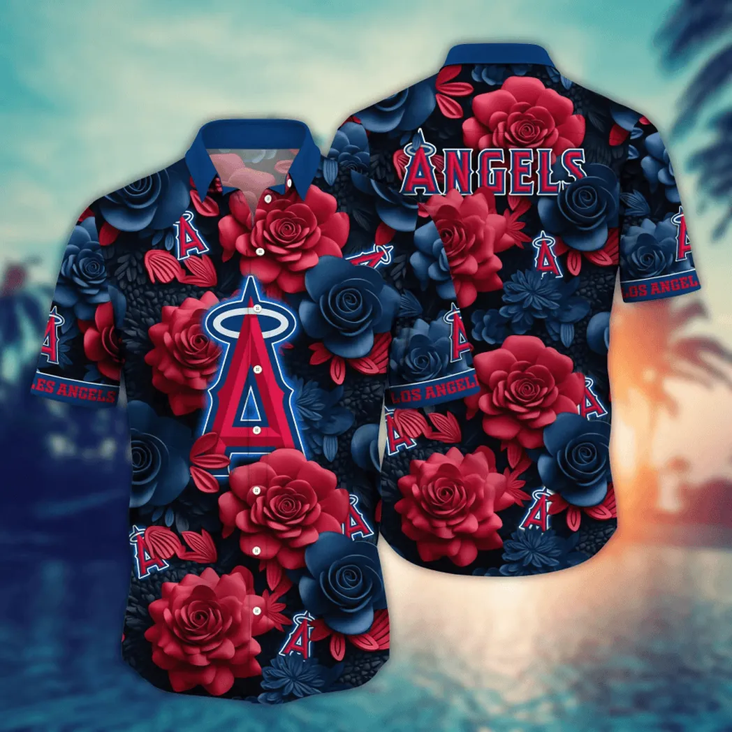 Los Angeles Angels MLB Flower Aloha Hawaiian Shirt, Summer Football Shirts VPHWA2451155046