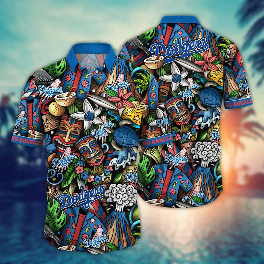 Los Angeles Dodgers MLB Flower Aloha Hawaiian Shirt, Custom Summer Football Shirts VPHWA2451152721