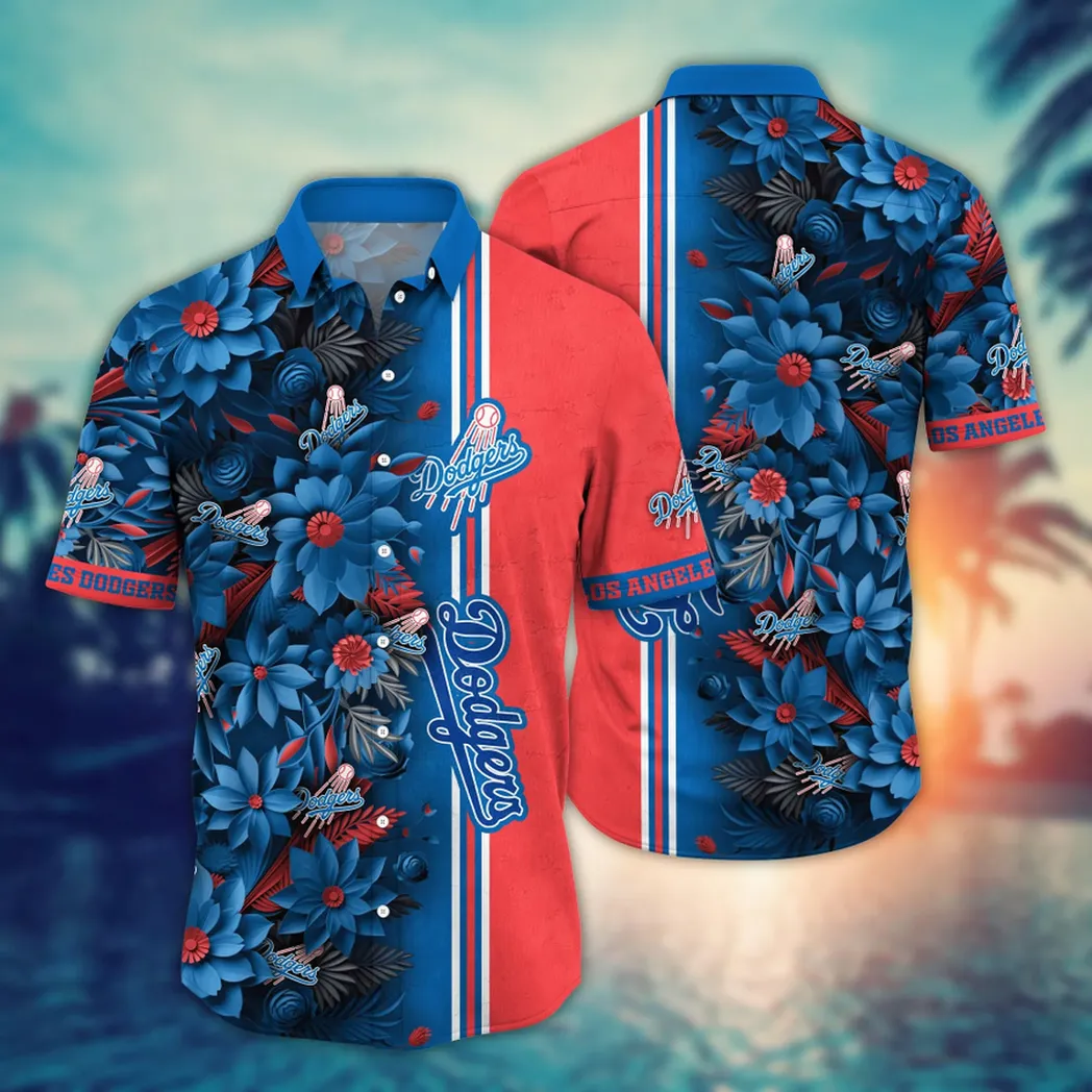 Los Angeles Dodgers MLB Flower Aloha Hawaiian Shirt, Custom Summer Football Shirts VPHWA2451153243