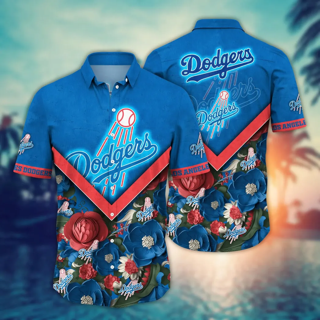 Los Angeles Dodgers MLB Flower Aloha Hawaiian Shirt, Custom Summer Football Shirts VPHWA2451154841