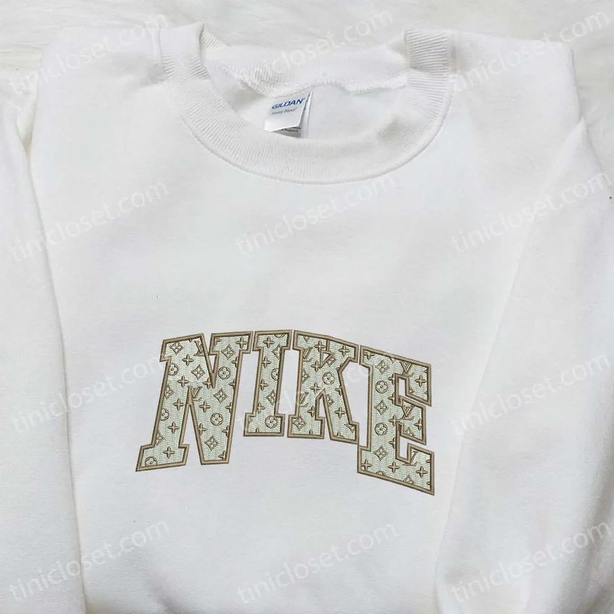 Louis Vuitton x Nike Embroidered Shirt, Nike Inspired Embroidered Shirt, Best Birthday Gift Ideas