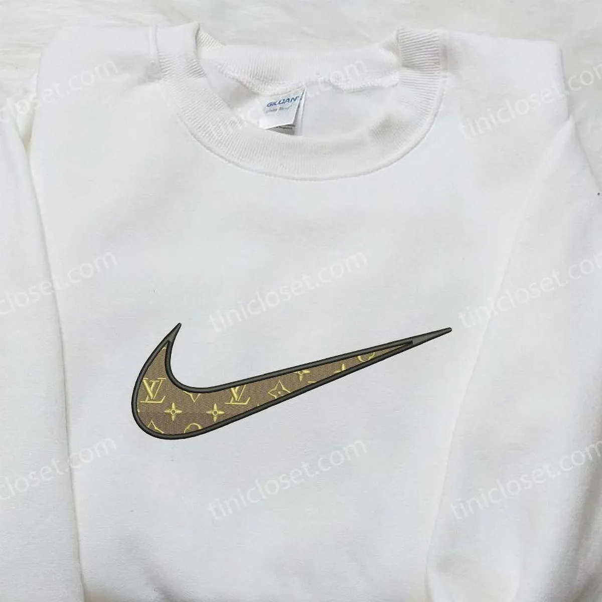 Louis Vuitton x Nike Embroidered Sweatshirt, Nike Inspired Embroidered Shirt, Best Birthday Gift Ideas