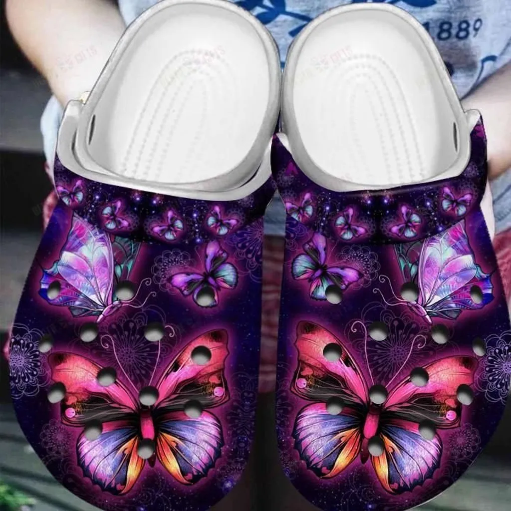 Love Butterfly Crocs Classic Clogs