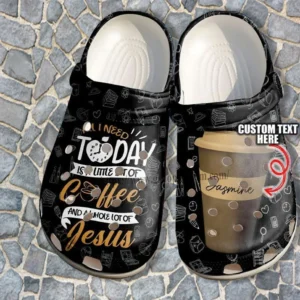 Love Coffee Jesus Crocs