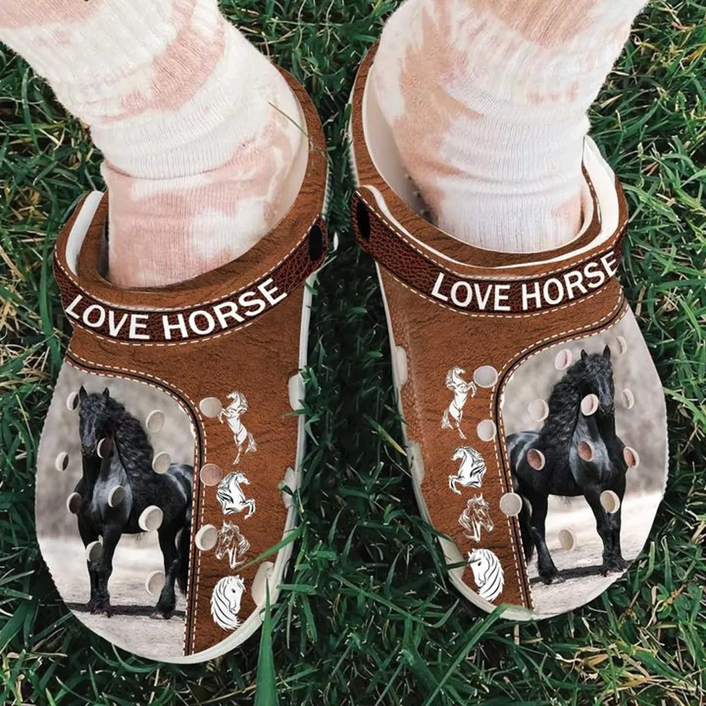 Love Horse Crocs Classic Clogs