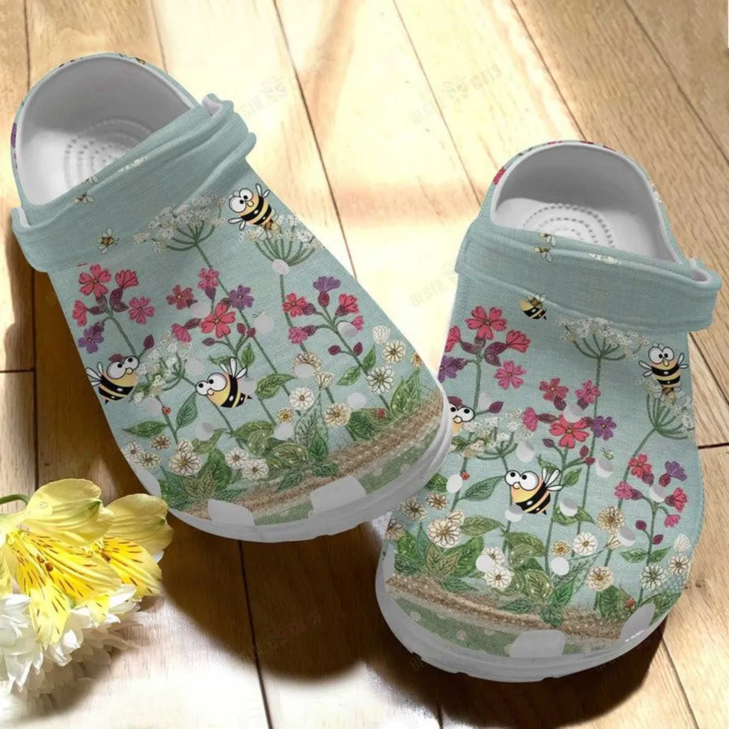 Lovely Bee Crocs Classic Clogs