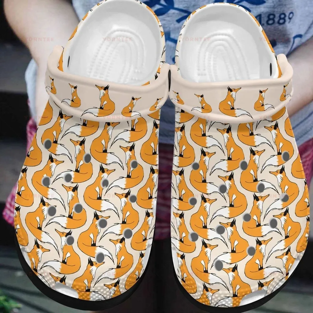 Lovely Fox Gift For Lover Rubber Crocs Clog