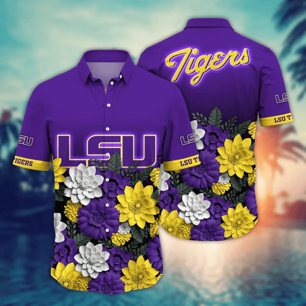 LSU TIGERS NCAA Flower Aloha Hawaiian Shirt, Summer Football Shirts VPHWA2451155073