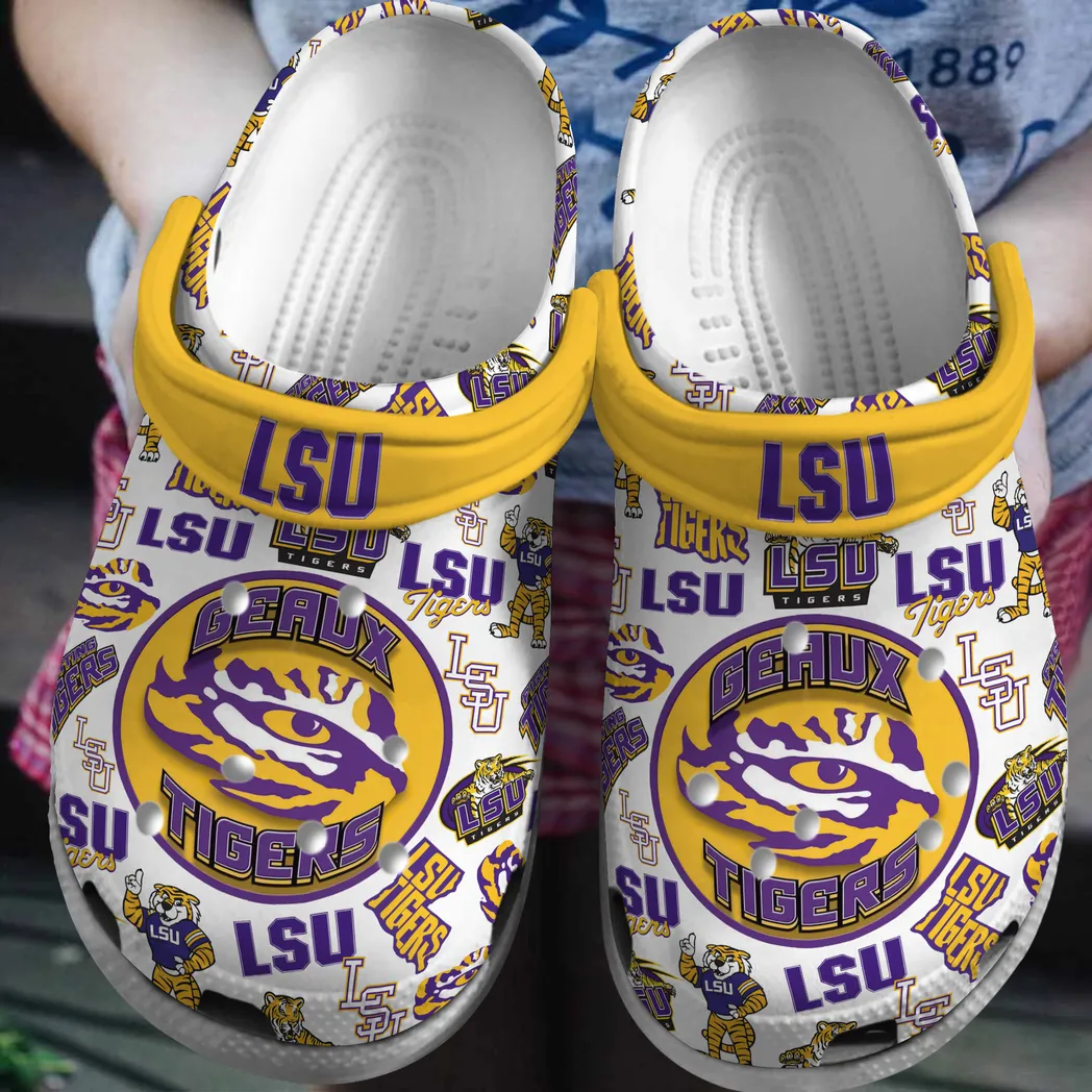 LSU Tigers NCAA Sport Crocs Clogs