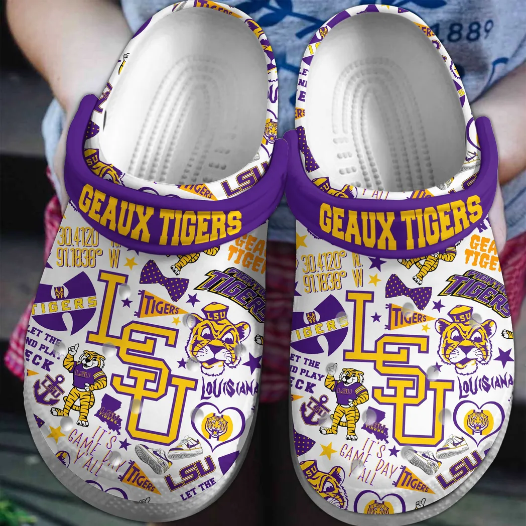 LSU Tigers NCAA Sport Crocs Clogs