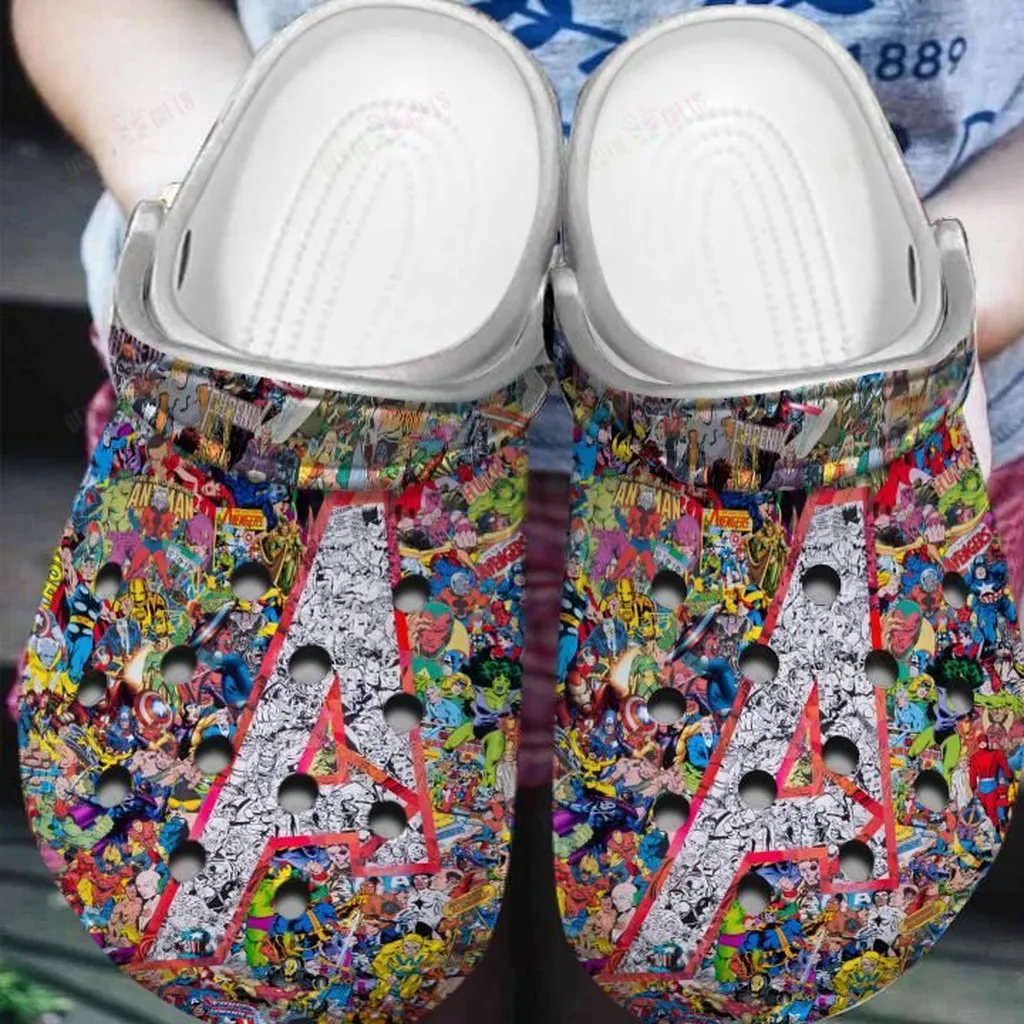 M Comic Crocs, Personalized Crocs Classic Clogs